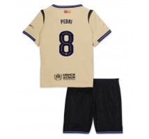 Barcelona Pedri Gonzalez #8 Koszulka Wyjazdowa dzieci 2025-26 Krótki Rękaw (+ krótkie spodenki)